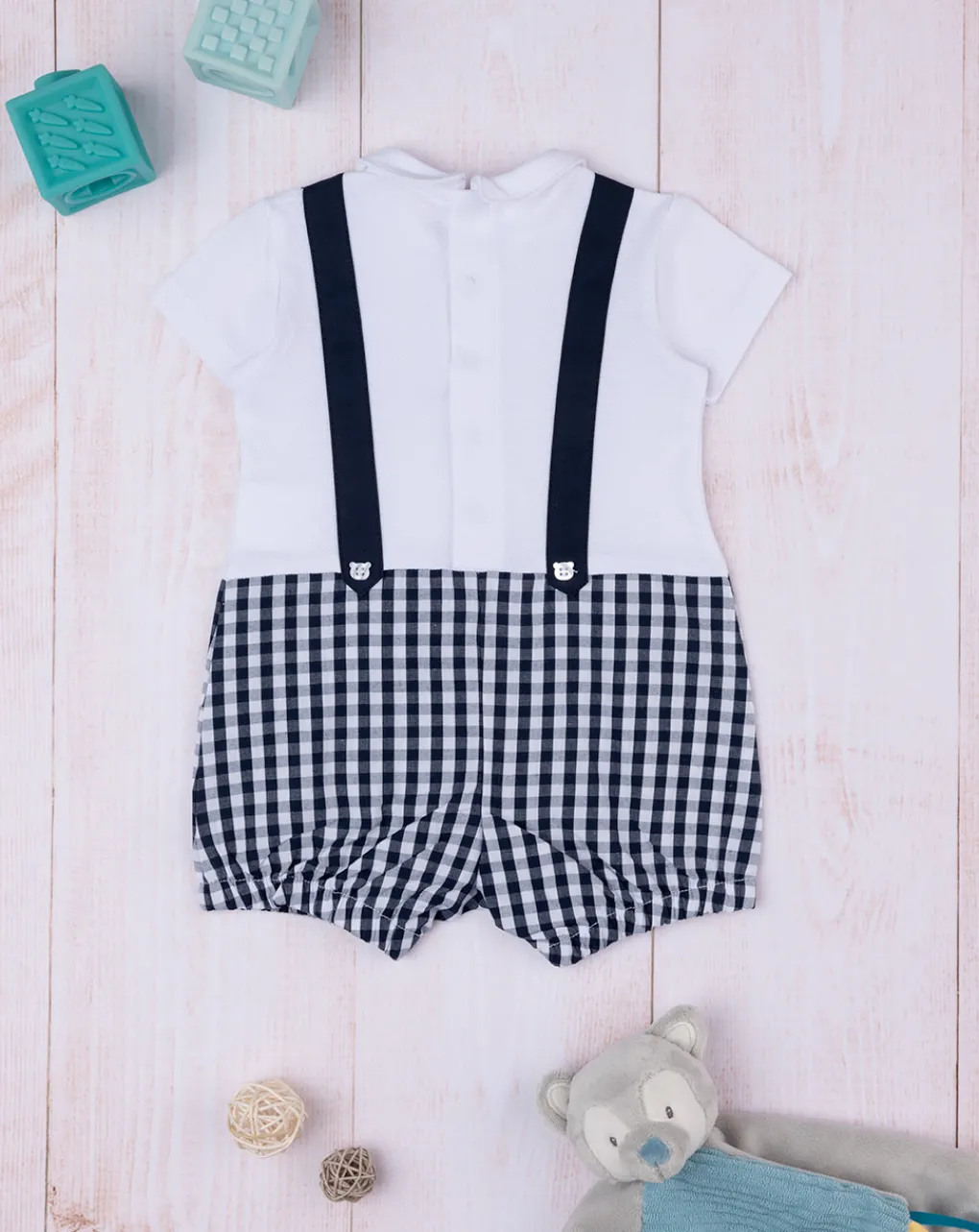 Prenatal Abiti Completi E Tutine-Tutina Bimbo Bicolor Bianco/Blu