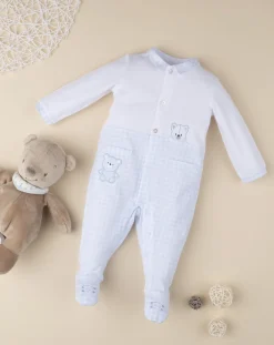 Prenatal Abiti Completi E Tutine-Tutina Boy Bicolo Azzurro E Bianco