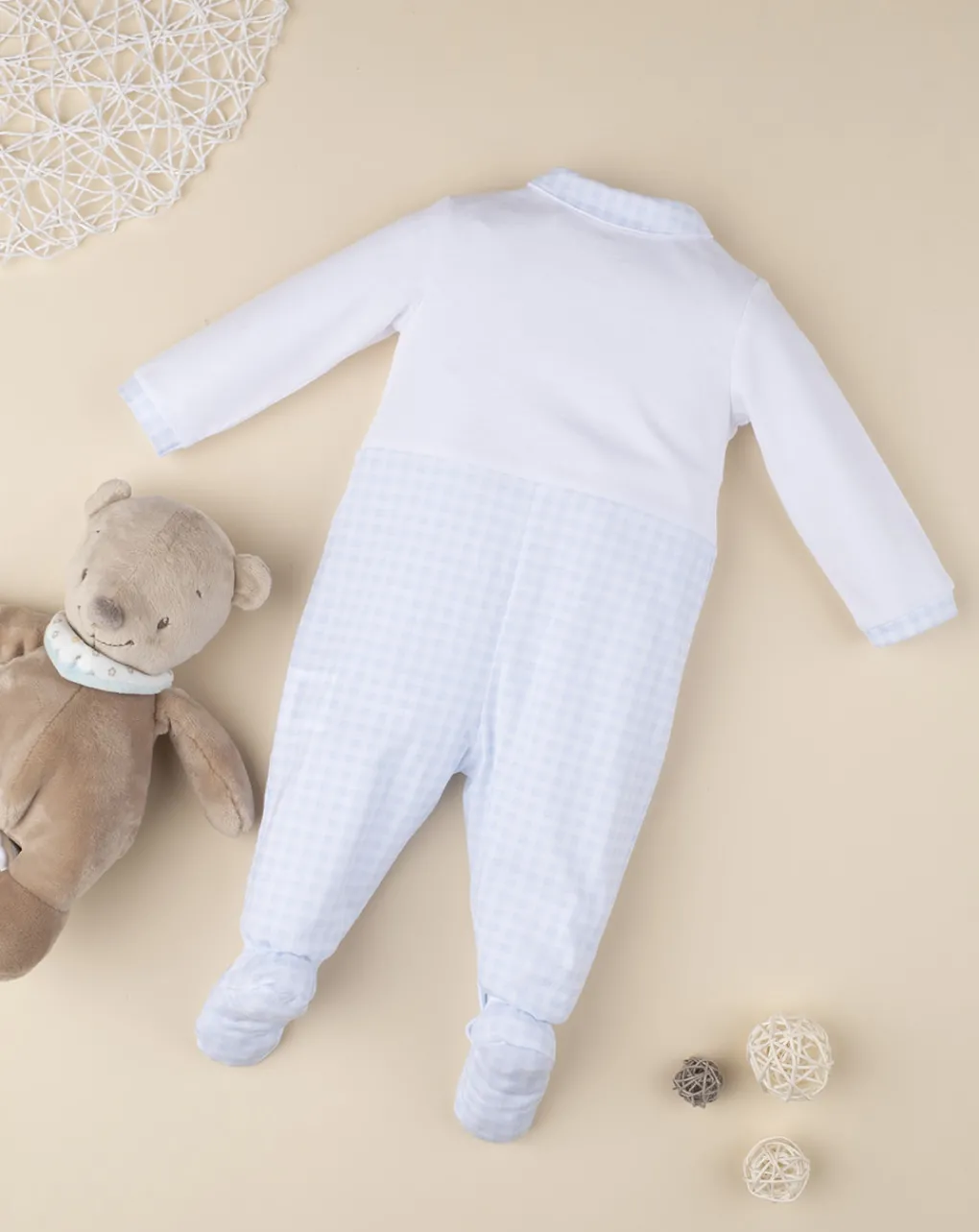 Prenatal Abiti Completi E Tutine-Tutina Boy Bicolo Azzurro E Bianco