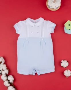 Prenatal Abiti Completi E Tutine-Tutina Piquet Bimbo Bianca/Azzurra