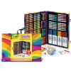 Crayola Giochi Creativi-Valigetta Arcobaleno 140 Pezzi Con Pennarelli Pastelli E Matite Colorate -