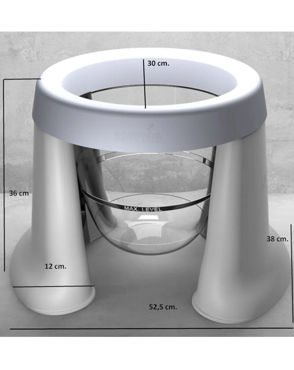 TUB OF THE WORD Vaschette E Accessori-Vaschetta Pieghevole Salvaspazio Bianca - Softtub