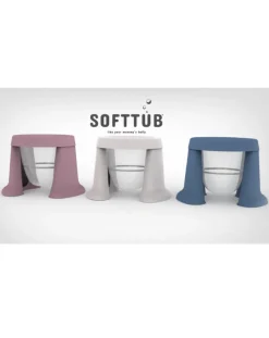 TUB OF THE WORD Vaschette E Accessori-Vaschetta Pieghevole Salvaspazio Bianca - Softtub