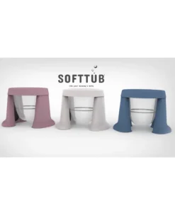 TUB OF THE WORD Vaschette E Accessori-Vaschetta Pieghevole Salvaspazio Rosa - Softtub