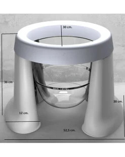 TUB OF THE WORD Vaschette E Accessori-Vaschetta Pieghevole Salvaspazio Azzurra - Softtub