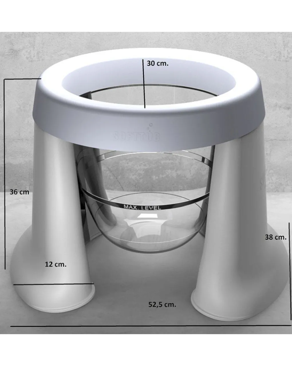 TUB OF THE WORD Vaschette E Accessori-Vaschetta Pieghevole Salvaspazio Azzurra - Softtub