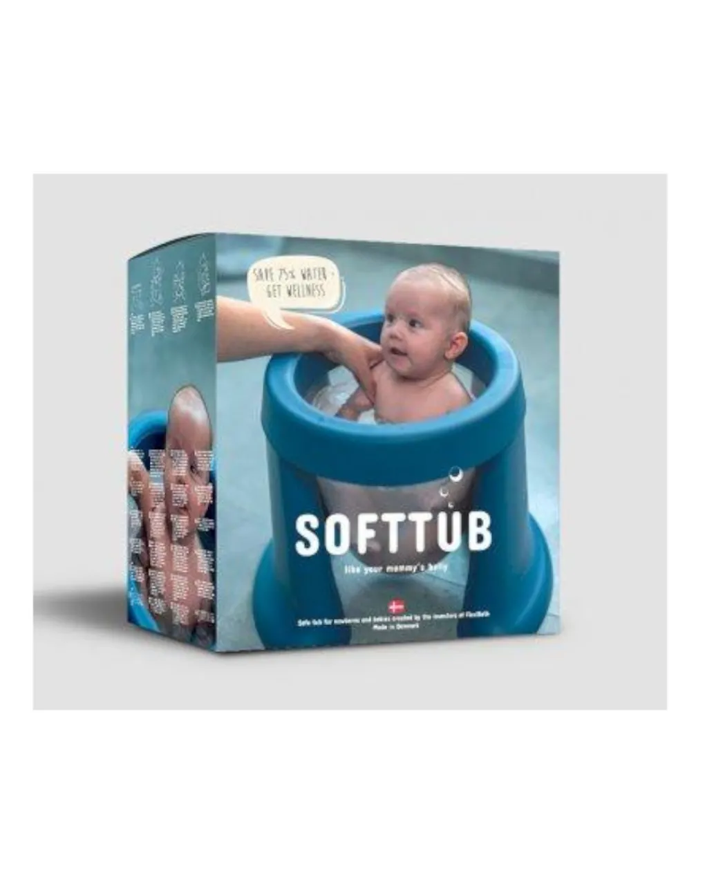 TUB OF THE WORD Vaschette E Accessori-Vaschetta Pieghevole Salvaspazio Azzurra - Softtub