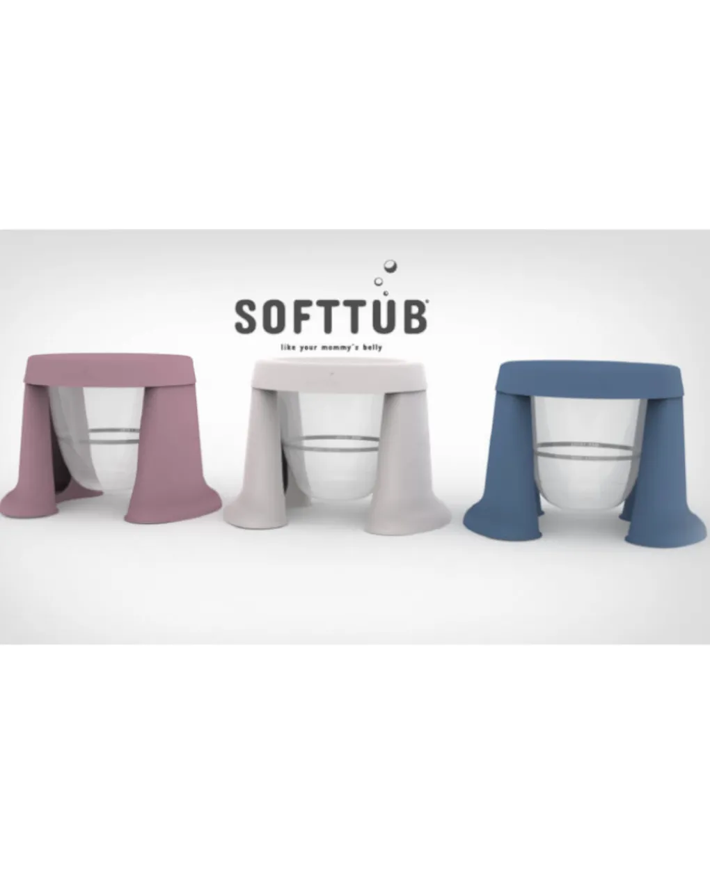 TUB OF THE WORD Vaschette E Accessori-Vaschetta Pieghevole Salvaspazio Azzurra - Softtub