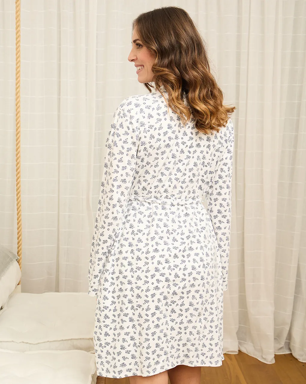 Prenatal Vestaglie-Vestaglia Premaman Allattamento Fantasia Floreale