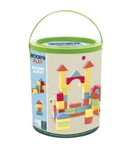 Wood'N'Play Costruzioni Giocattolo-Wood’N Play - 100 Blocchi Costruzione