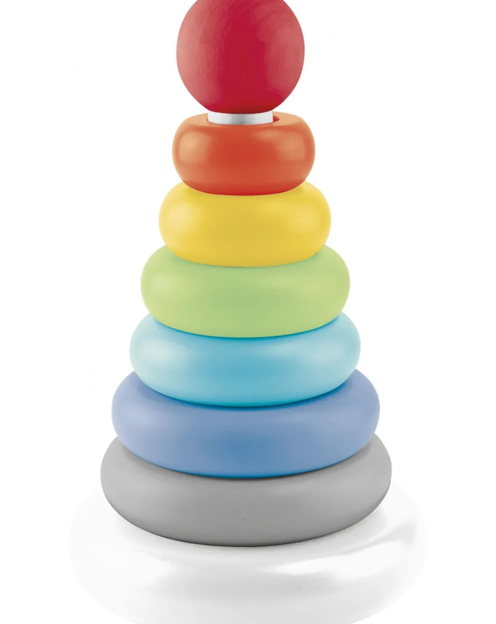 Wood'N'Play Giochi Primi Mesi-Wood’N Play - Piramide Anelli Arcobaleno