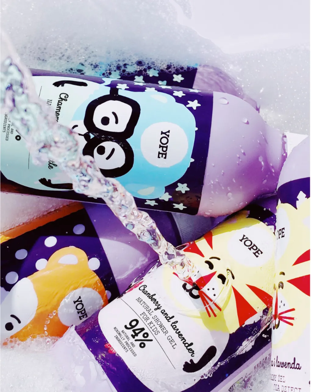 YOPE Saponi E Bagnoschiuma-- Gel Doccia Bimbi Cranberry & Lavender